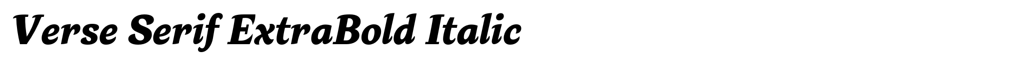 Verse Serif ExtraBold Italic image